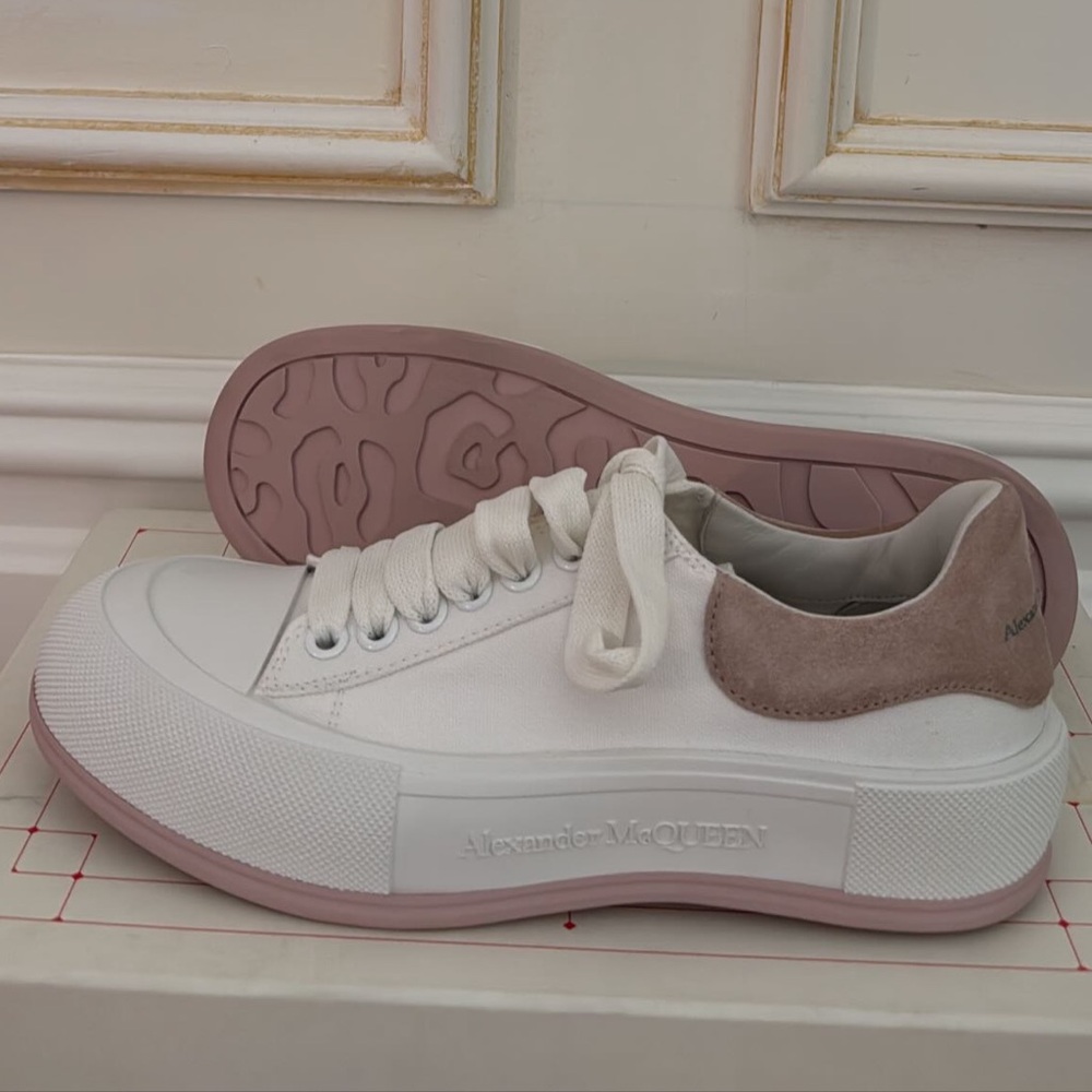 MCQUEEN SNEAKER UNISEX 40 PINK WHITE